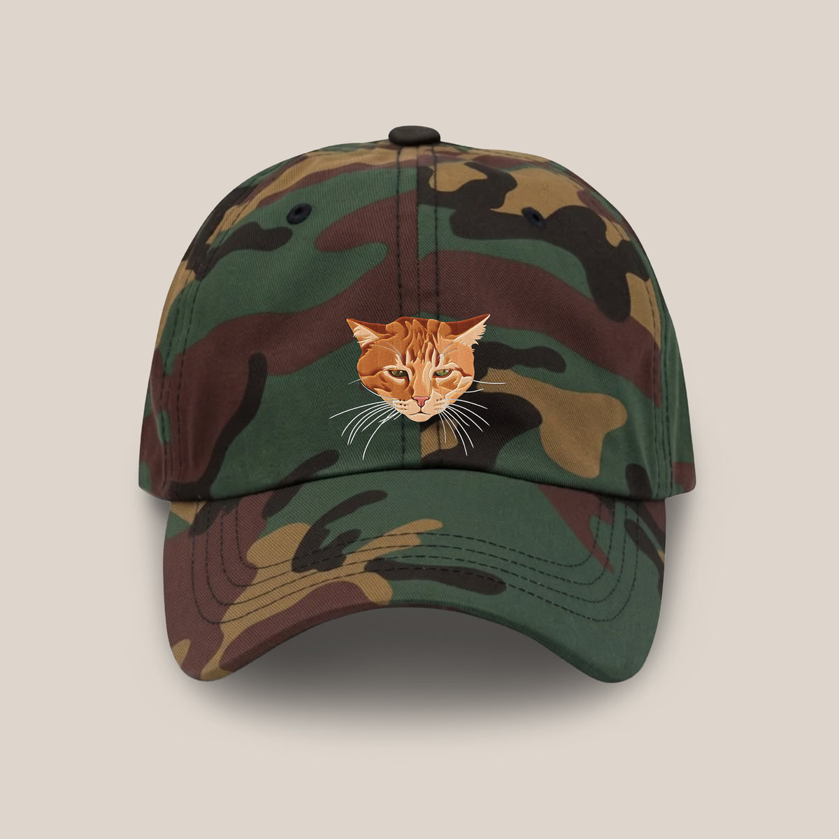ペット刺繍入りパパキャップ